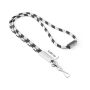 Polyester 2-kleurige koord-lanyard met full color label