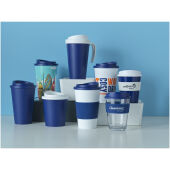 Americano® geïsoleerde beker van 350 ml met handgreep - Blauw/Wit