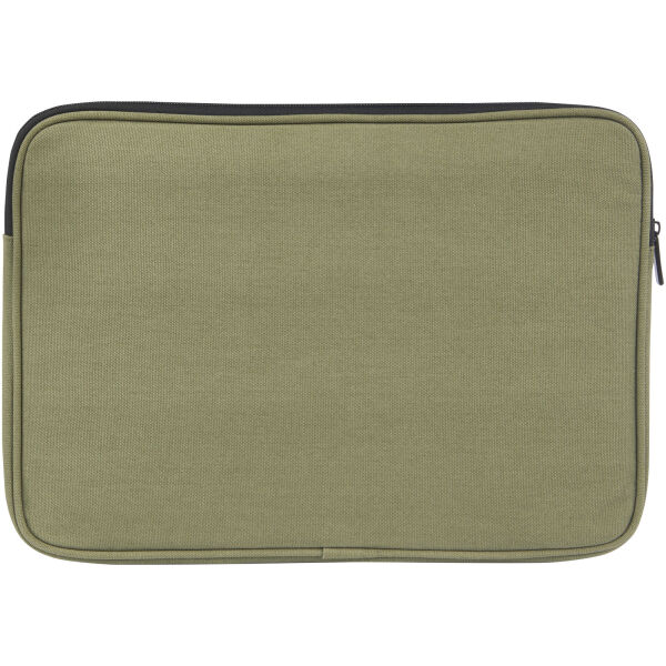 Joey 14 inch GRS gerecyclede canvas laptophoes, 2 l - Olijf Joey 14 inch GRS gerecyclede canvas laptophoes, 2 l - Olijf
