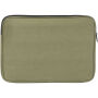 Joey 14 inch GRS gerecyclede canvas laptophoes, 2 l - Olijf