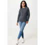 IQONIQ Denali gerecycled katoen sweater ongeverfd, heather anthracite (XXL)