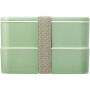 MIYO Renew 700+700 ml dubbellaagse lunchbox - Zeeglasgroen/Zeeglasgroen/Kiezelgrijs