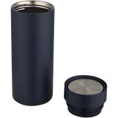 Illuminate 650 ml RCS gerecyclede dubbelwandige roestvrijstalen waterfles met 3-delige dekselset - Marineblauw