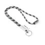 Polyester 2-kleurige koord-lanyard met full color label