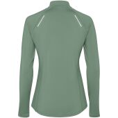 Estambul damessweater met lange mouwen en halve rits - Laurel green - S