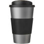Americano® 350 ml geïsoleerde beker met handvat - Zilver/Zwart Americano® 350 ml geïsoleerde beker met handvat - Zilver/Zwart