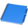 Niove recycled plastic soft cover notebook and ballpoint pen set (blue ink) - Blue Niove recycled plastic soft cover notebook and ballpoint pen set (blue ink) - Blue