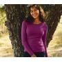 LADIES LONG SLEEVE TEE-SHIRT, DARK HEATHER, XXL, NEUTRAL