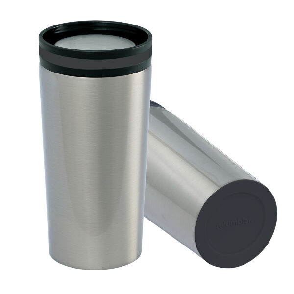 Thermobeker RETUMBLER-myDRINQEO - donkergrijs, zilver Thermobeker RETUMBLER-myDRINQEO - donkergrijs, zilver