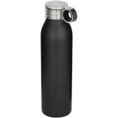 Grom 650 ml RCS gerecyclede roestvrijstalen waterfles - Zwart