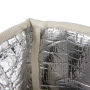 VINGA Volonne AWARE™ recycled canvas koeltas, gebroken wit, zwart