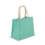 Shopper van jutecanvas - middelgroot model Ice Mint One Size