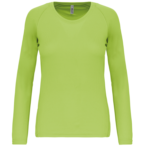 Ladies' long-sleeved sports T-shirt Lime XL Ladies' long-sleeved sports T-shirt Lime XL