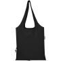 Madras Blend 140 g/m² GRS-gecertificeerde, gerecyclede, opvouwbare katoenen draagtas, 7 liter - Zwart Madras Blend 140 g/m² GRS-gecertificeerde, gerecyclede, opvouwbare katoenen draagtas, 7 liter - Zwart