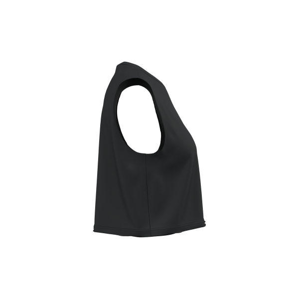 Cropped mouwloos T-shirt voor dames Black XXS Cropped mouwloos T-shirt voor dames Black XXS