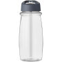 H2O Active® Pulse 600 ml sportfles met tuitdeksel - Transparant/Storm grey
