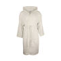 T1-Bvelour Velour Bathrobe Hooded - Ivory Cream