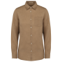 Linnen damesblouse Cream Coffee S