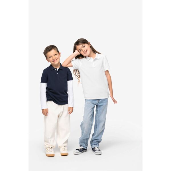 Umweltfreundliches Polohemd aus Pikeetrikot für Kinder Black 4/6 Jahre Umweltfreundliches Polohemd aus Pikeetrikot für Kinder Black 4/6 Jahre