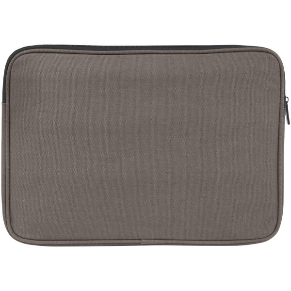 Joey 14 inch GRS gerecyclede canvas laptophoes, 2 l - Grijs Joey 14 inch GRS gerecyclede canvas laptophoes, 2 l - Grijs