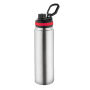 Metmaxx® thermosfles "GenerationRefillTheOneDeLuxe" zilver/ringtop rood