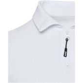 Apollo 245 g/m² uniseks half-zip poloshirt met lange mouwen - Wit - XS