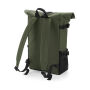 Block Roll-Top Backpack - Black/Black - One Size
