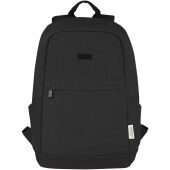 Joey 15,6 inch GRS gerecyclede canvas antidiefstal laptoprugzak 18 l - Zwart