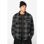 Duurzaam gewatteerd geruit overhemdjack voor heren Iron Grey / Black Checked S Duurzaam gewatteerd geruit overhemdjack voor heren Iron Grey / Black Checked S