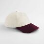 CONTRAST PEAK LEISURE CAP, NATURAL/BURGUNDY, One size, BEECHFIELD