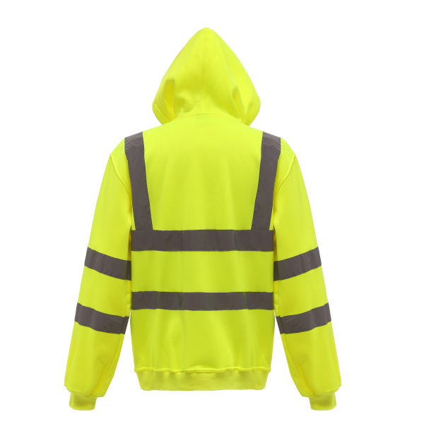 Veiligheidssweatervest met capuchon Hi Vis Yellow XXL Veiligheidssweatervest met capuchon Hi Vis Yellow XXL
