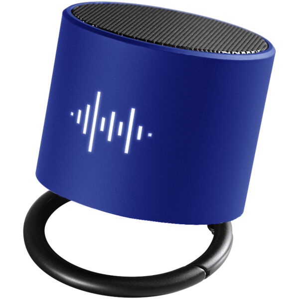 SCX.design S26 speaker 3W voorzien van ring met oplichtend logo - Reflex blue/Zwart