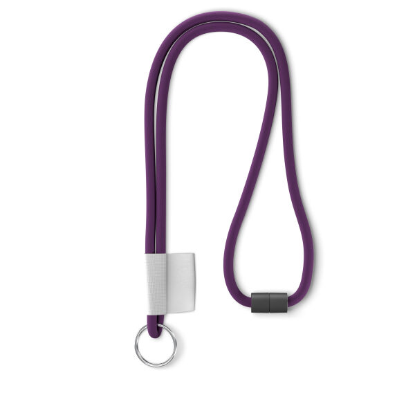 Polyester 2-kleurige koord-lanyard met full color label Polyester 2-kleurige koord-lanyard met full color label