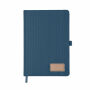 CORDI NOTE - A5 RPET corduroy notitieboek - Blauw