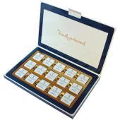 Geschenkdoos met 15 Napolitans van 5gr fijnste Belgische Barry Callebaut melkchocolade