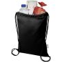 Oregon Blend 140 g/m² GRS recycled drawstring bag 5L - Solid black