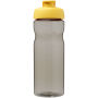 H2O Active® Base Tritan™ 650 ml sportfles met klapdeksel - Houtskool/Geel