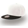 SNAP BACK CAP, WHITE/BLACK, One size, ATLANTIS HEADWEAR
