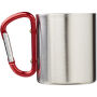 Alps 200 ml geïsoleerde beker met karabijnhaak - Rood