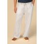Gestreepte linnen herenbroek Ivory / Wet Sand Stripes S Gestreepte linnen herenbroek Ivory / Wet Sand Stripes S