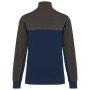 Ecologische uniseks sweater met ritskraag Navy / Dark Grey XXL
