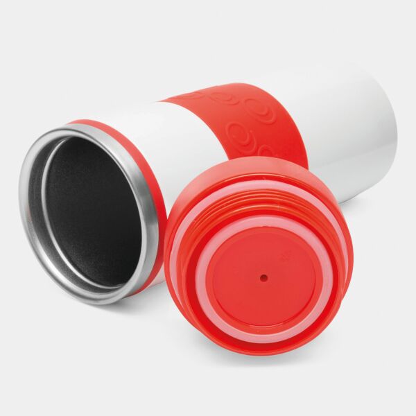 ARABICA - Dubbelwandige isoleerbeker rood, wit ARABICA - Dubbelwandige isoleerbeker rood, wit