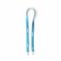 Polyester Pantone-gematchte zeefdruk keycord met 2 clips