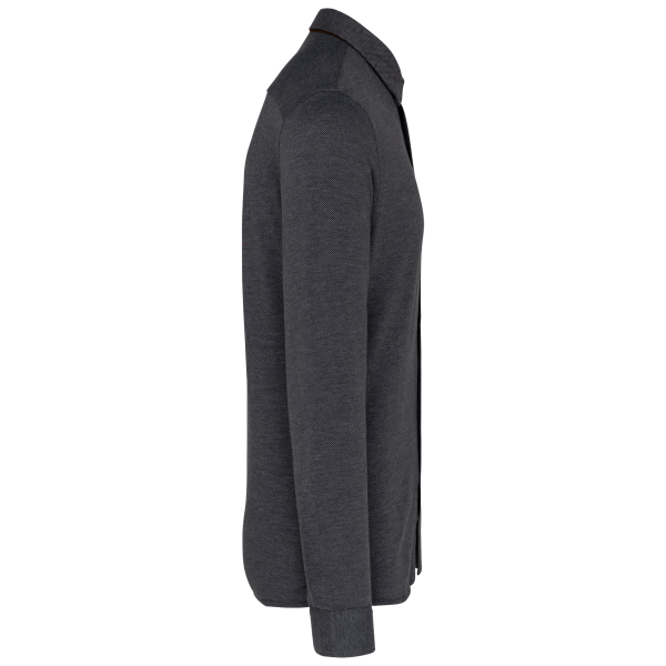Jacquard overhemd lange mouwen Jacquard Dark Grey XXL Jacquard overhemd lange mouwen Jacquard Dark Grey XXL