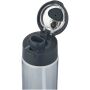 Theron 700 ml RCS-waterfles van gerecycled plastic met een deksel met dubbele functie en een uitklapbaar rietje - Hale blauw Theron 700 ml RCS-waterfles van gerecycled plastic met een deksel met dubbele functie en een uitklapbaar rietje - Hale blauw