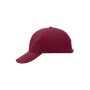 6 Panel Raver Cap Laminated burgundy one size