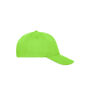5 Panel Sandwich Cap Organic Cotton lime green/white one size