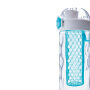 Honeycomb afsluitbare lekvrije waterfles met infuser, turquoise