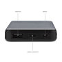 RCS gerecycled plastic 5.000 mAh 5W draadloze powerbank, zwart