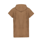 Kinderponcho met capuchon van badstof Camel 6/10 jaar